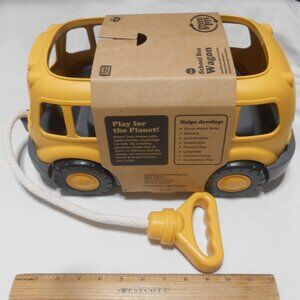 NEW GREEN TOYS PULL SCHOOL BUS WAGON PLAY FOR THE PLANET MOTOR SKILLS 18m+ 🎁